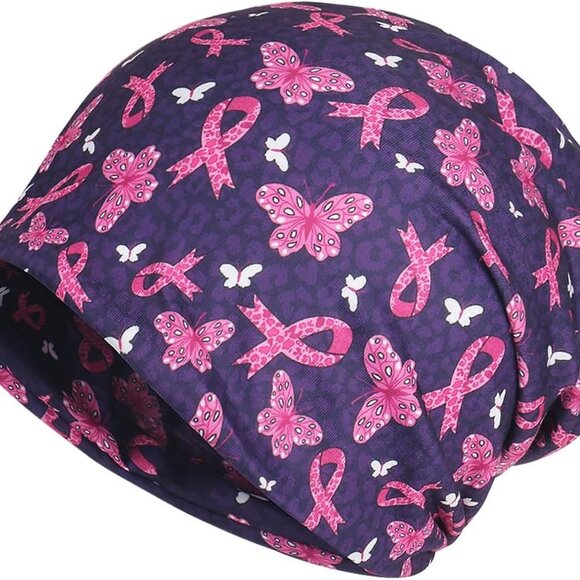 Sweet Heartwarming Breast Cancer Beanie Hat, Romantic Knitted Hat, Cancer Headwe - Picture 7 of 9